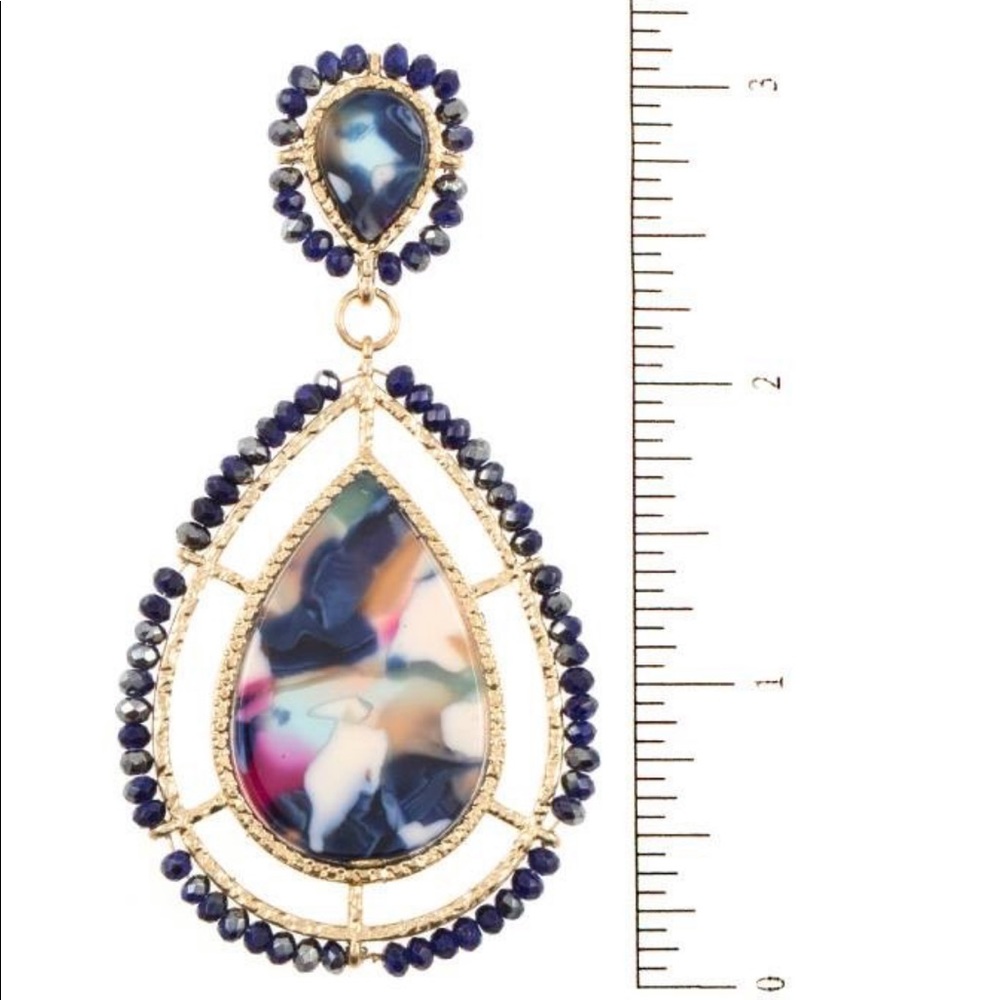 💕 Last 1 💕Faceted Bead Teardrop Earrings 💕 - Picture 4 of 5